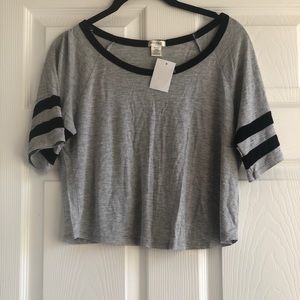 NWT Ringer Tee Crop Top